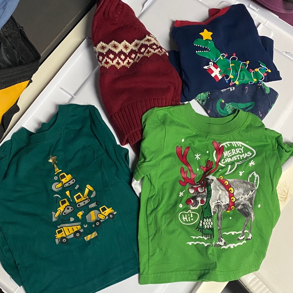 18mos Boy Christmas shirt lot